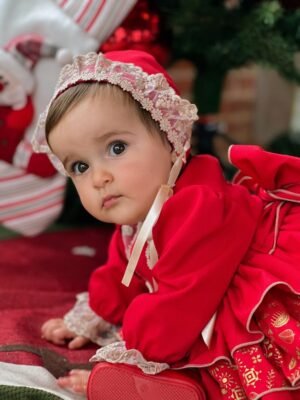 Red Christmas girl's dress - Image 2