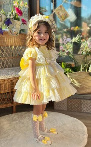 Handmade SUNNY LEMON PUFFY DRESS - Image 7