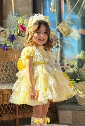 Handmade SUNNY LEMON PUFFY DRESS - Image 5