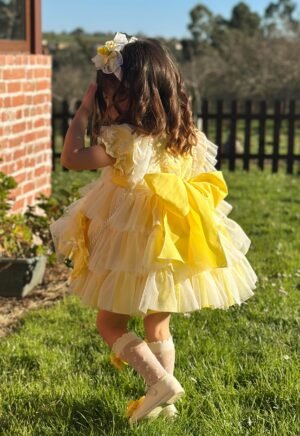 Handmade SUNNY LEMON PUFFY DRESS - Image 3