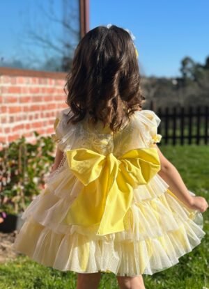 Handmade SUNNY LEMON PUFFY DRESS - Image 2