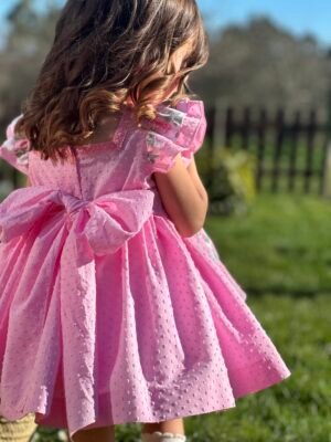 Pink Rose Girl's Dress - Image 2