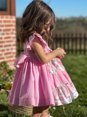 Pink Rose Girl's Dress - Image 3